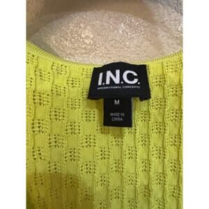 Designer INC medium women's top lime knit, tank top, New with tags